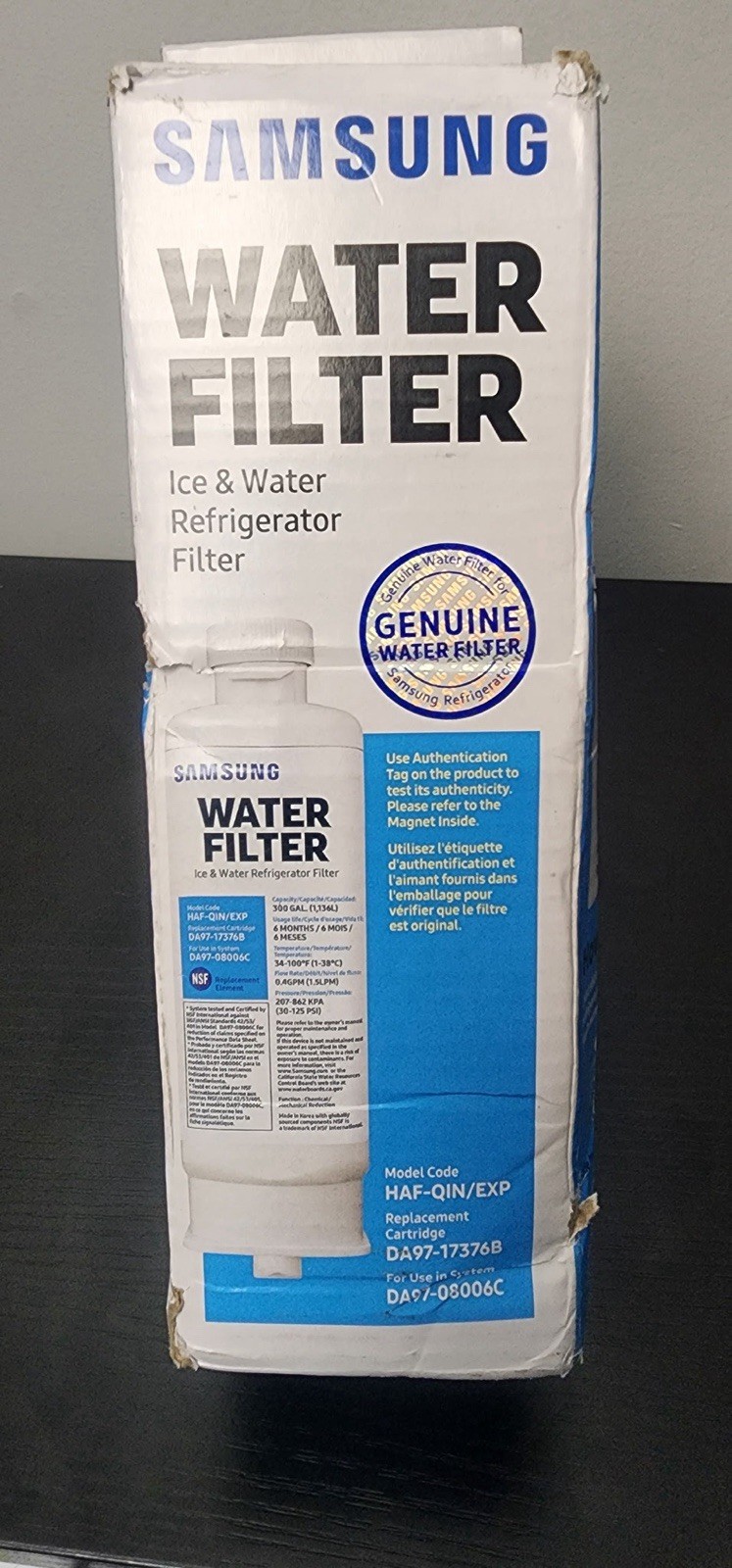 1 PACK NGenuine Samsung DA97-17376B HAF-QIN/EXP REFRIGERATOR Water Filter