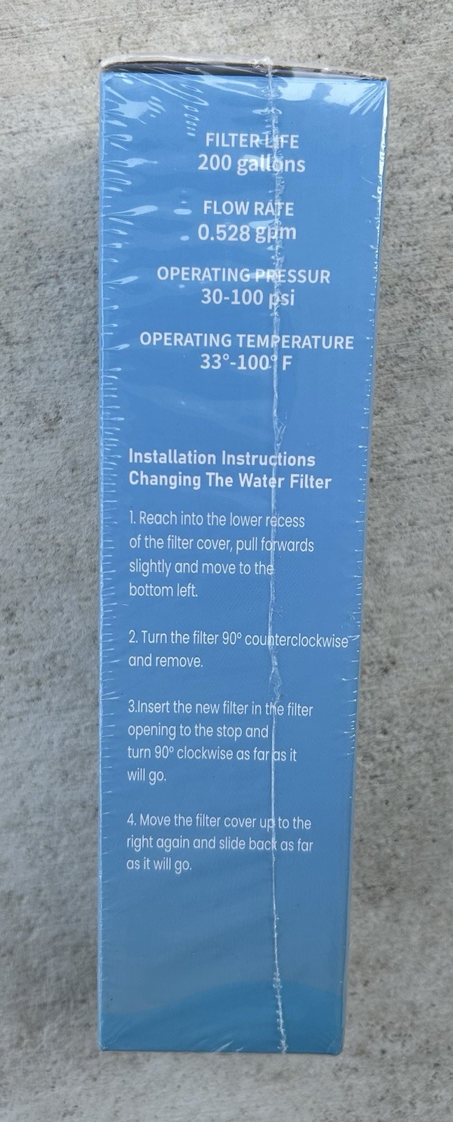 Replacement Water Filter BORPLFTR50 12033030 12028325 for Bosch UltraClarity