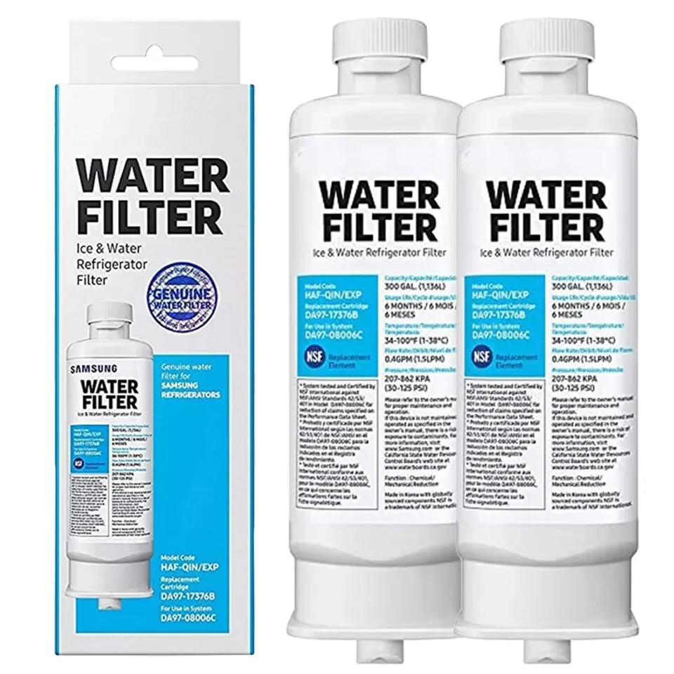 2 PACK Genuine Samsung DA97-17376B HAF-QIN/EXP REFRIGERATOR Water Filter US
