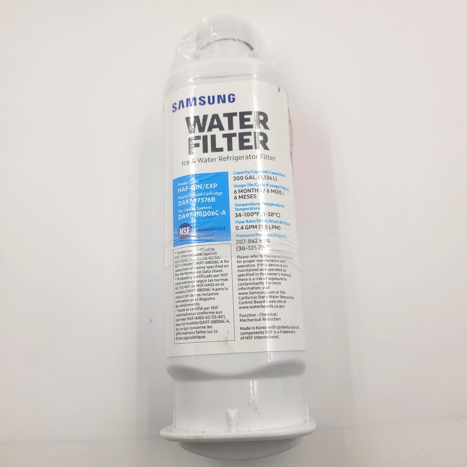 Samsung HAF-QIN/EXP DA97-17376B DA97-08006C Refrigerator Filter New