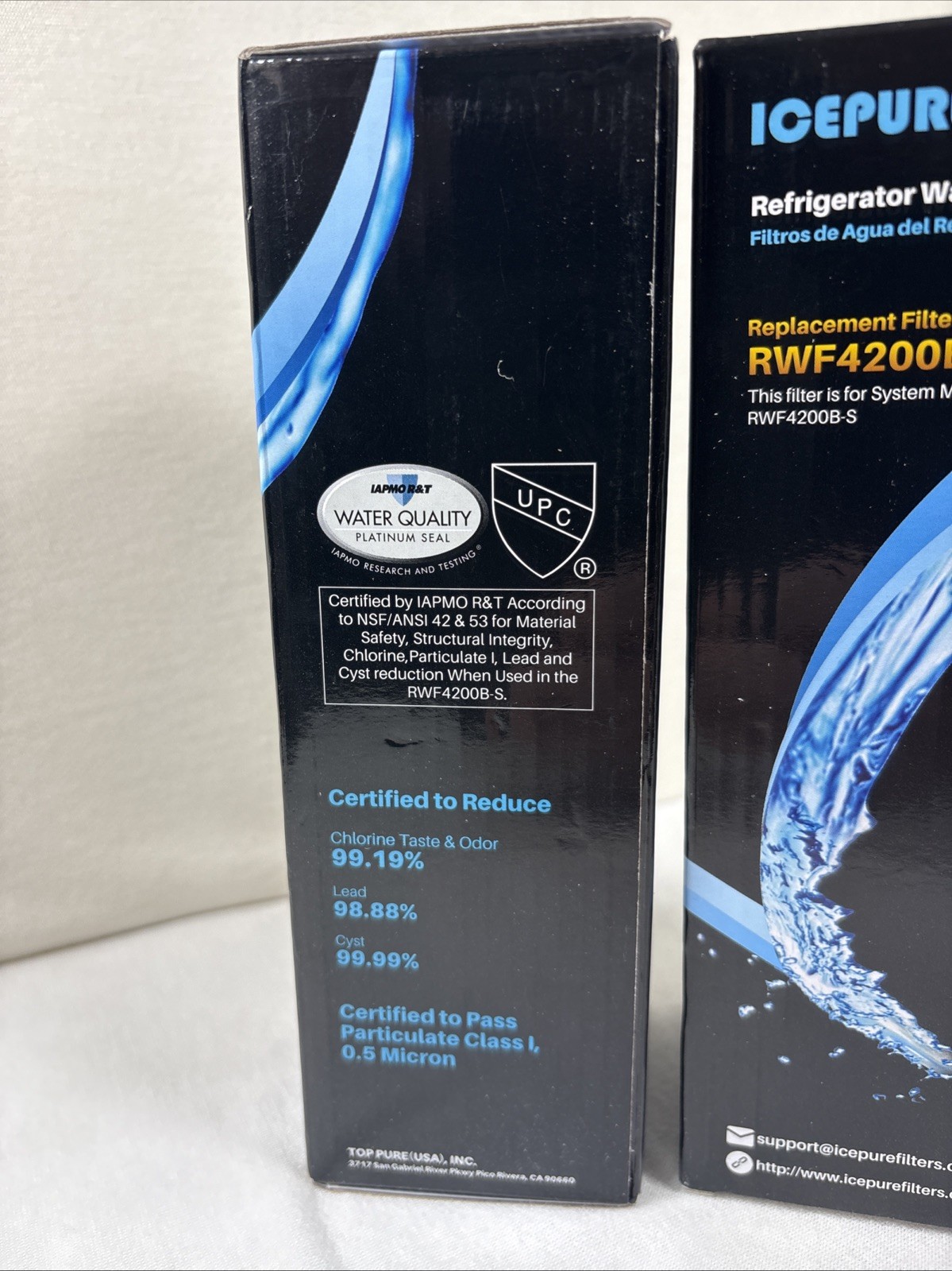 ICEPURE PLUS RWF4200B Refrigerator Water Filter Heavy Metals Removal 3 Count