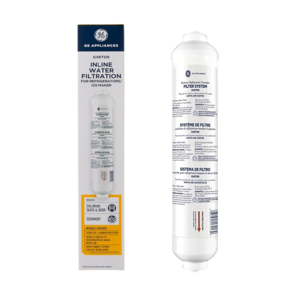 NEW 1-PACK GE GXRTDR Exterior Refrigerator/Icemaker Filtration System, White