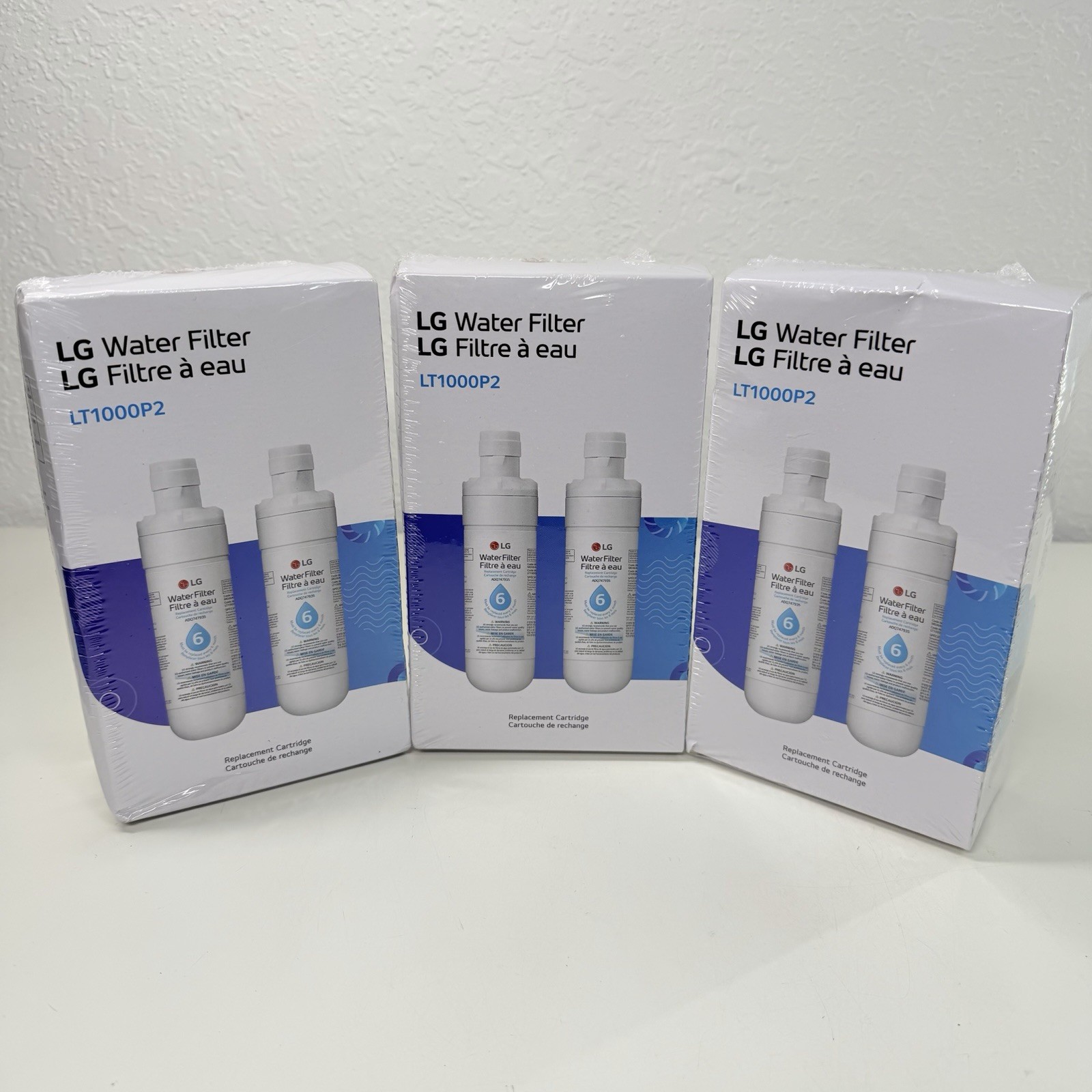 6 pack Genuine LG LT1000P2 Refrigerator Water Filter ADQ747935 **NEW SEALED**