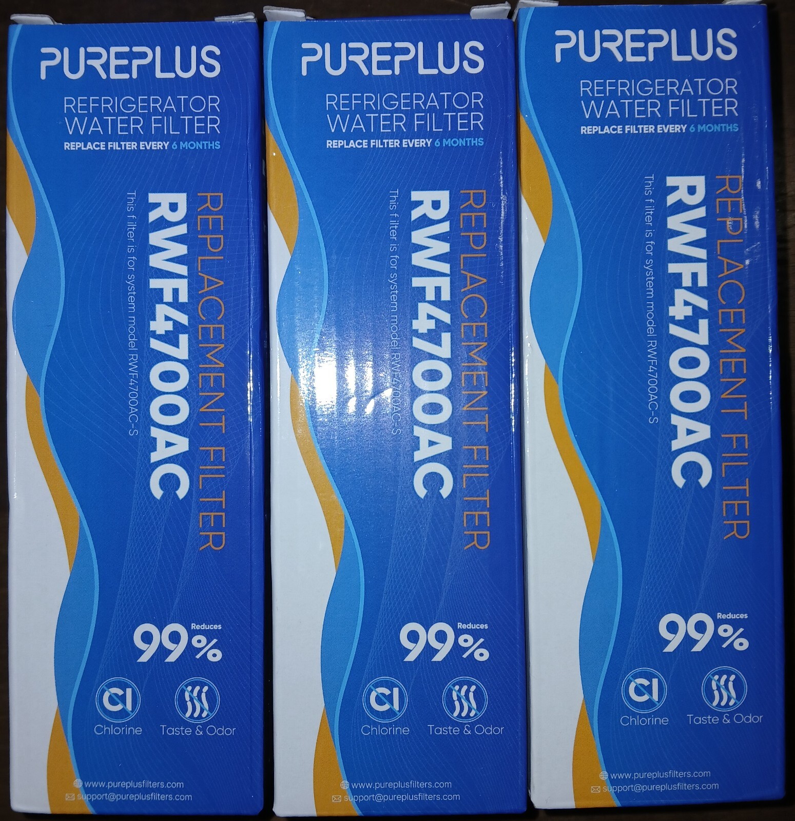 RWF4700AC Water Filter Fit for LT1000P, ADQ747935, LMXS28626D, LT1000PC 3 PACK