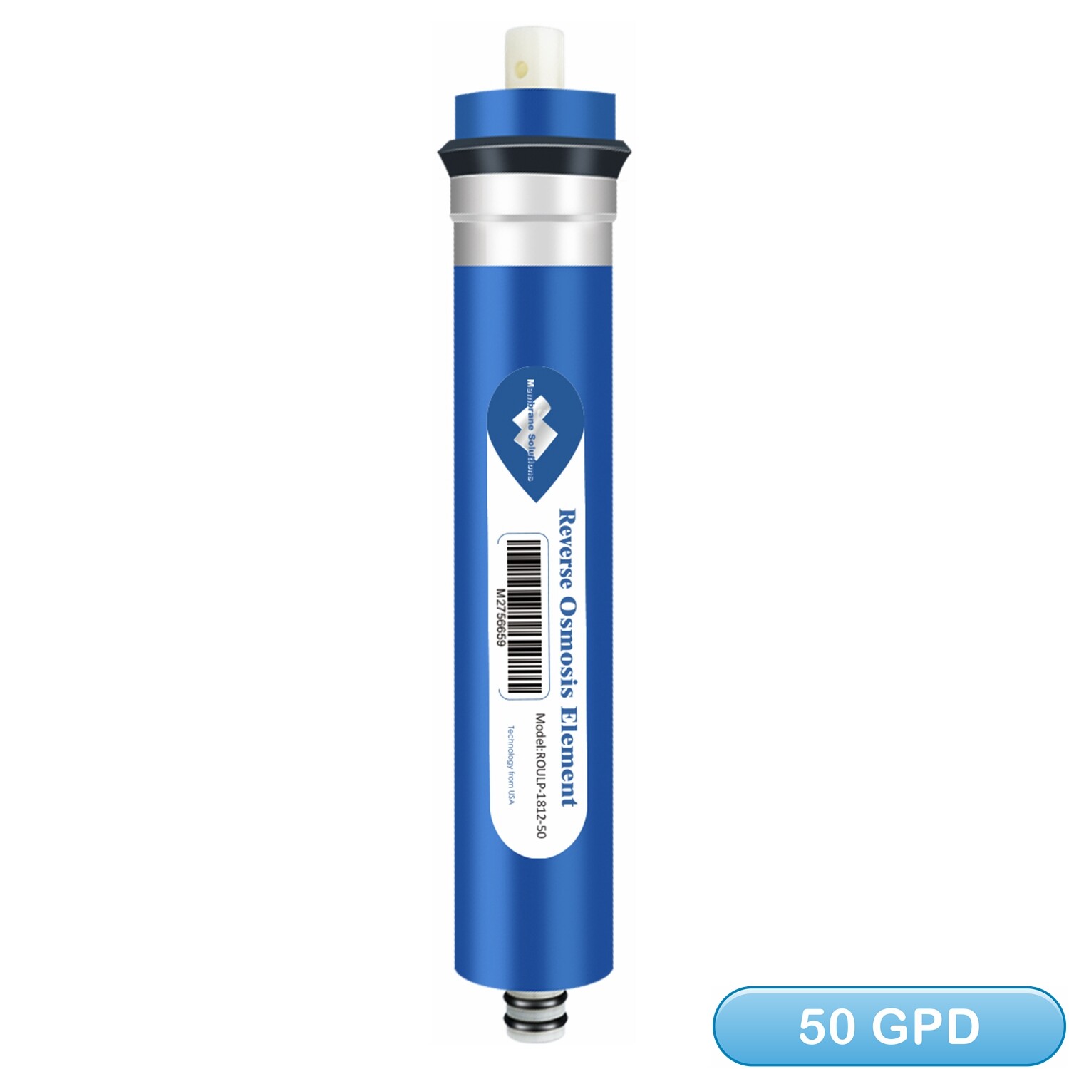 50 GPD RO Membrane Under Sink Reverse Osmosis Water Purifier Filter Replacement