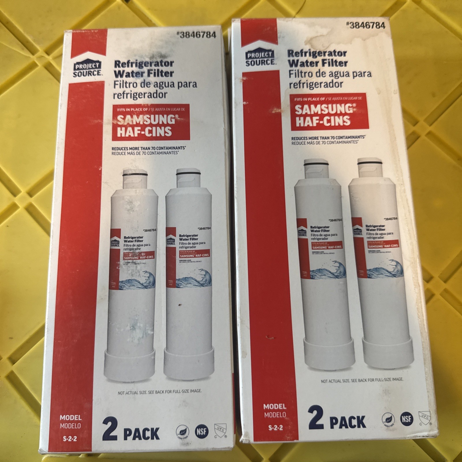 Project Source 3846784 Refrigerator Water Filter 4 Pack (2 Packs Of 2)