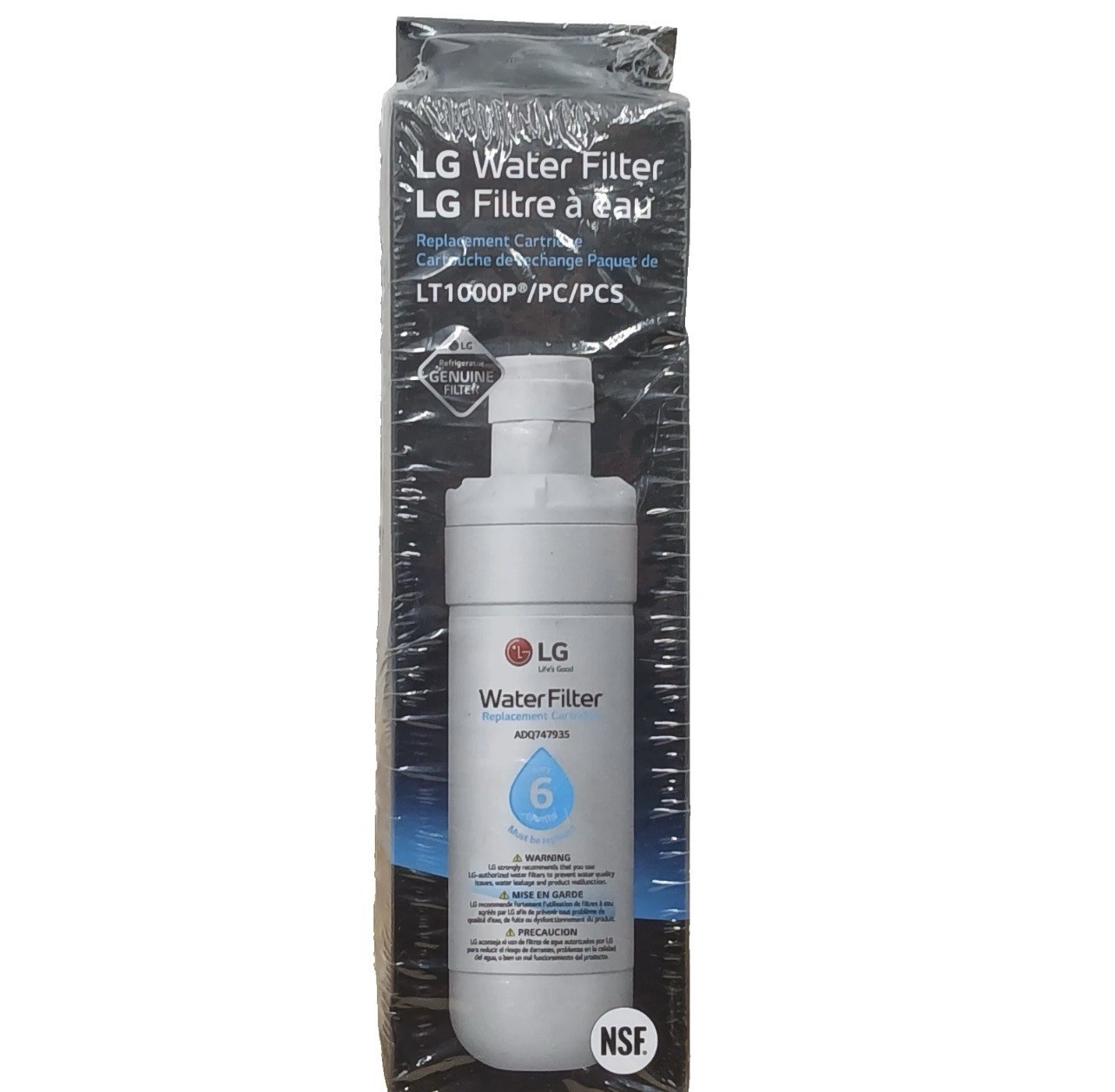 Brand New 1 PACK LG LT1000P ADQ747935, Refrigerator Water Filter Factory Sealed