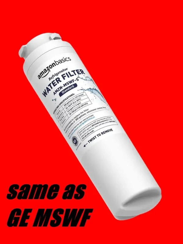 same as GE MSWF Refrigerator Water Filter Cartridge – AmazonBasics – New