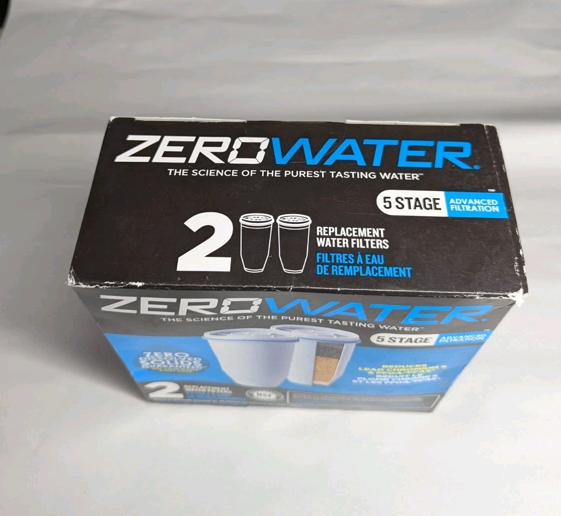 Zero Water 5 Stage Advanced Filtration 2 Pack Replacement Water Filters ZR-017