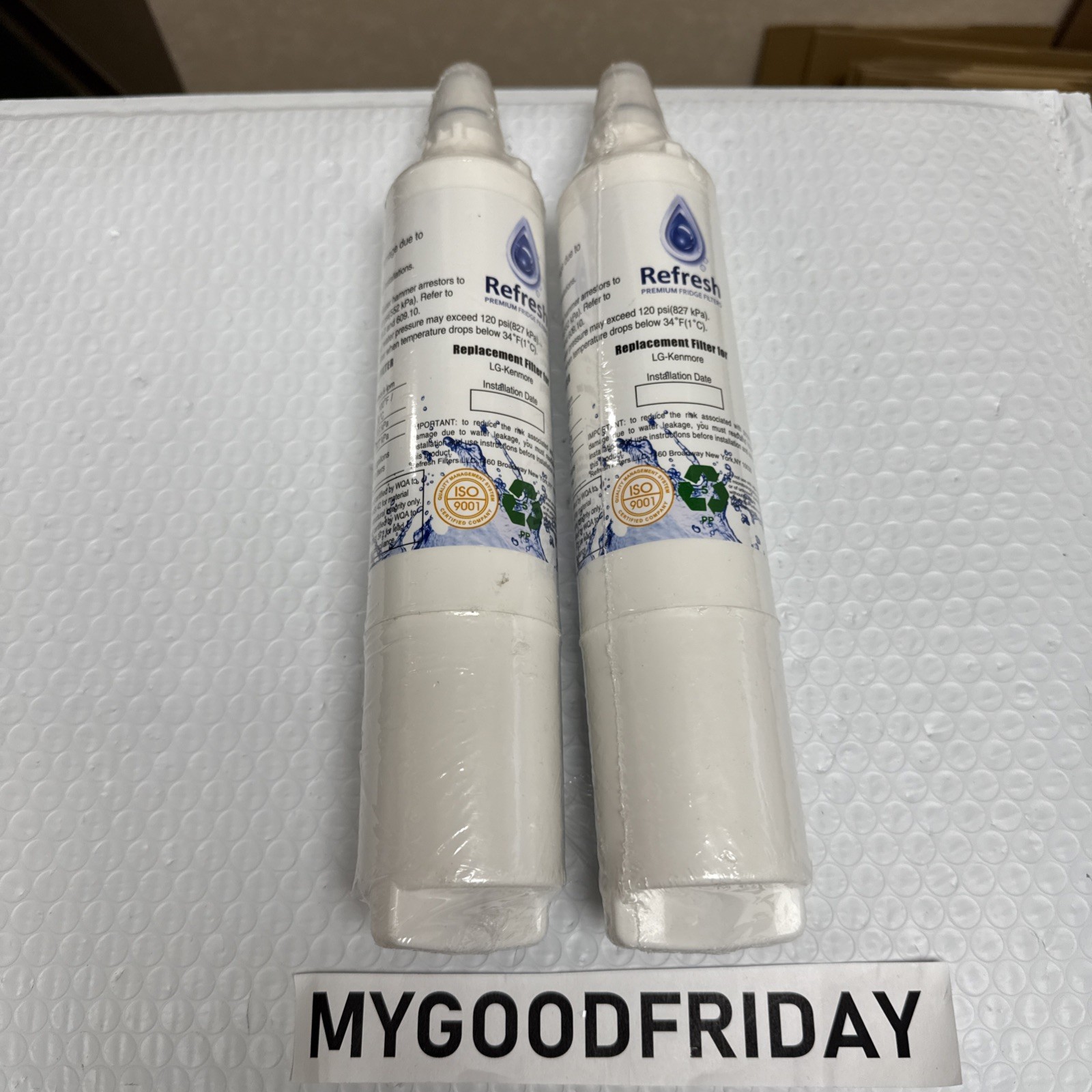 Refresh LG LT600P R-9990 Replacement Water Filter For LG & Kenmore (2 Pack)