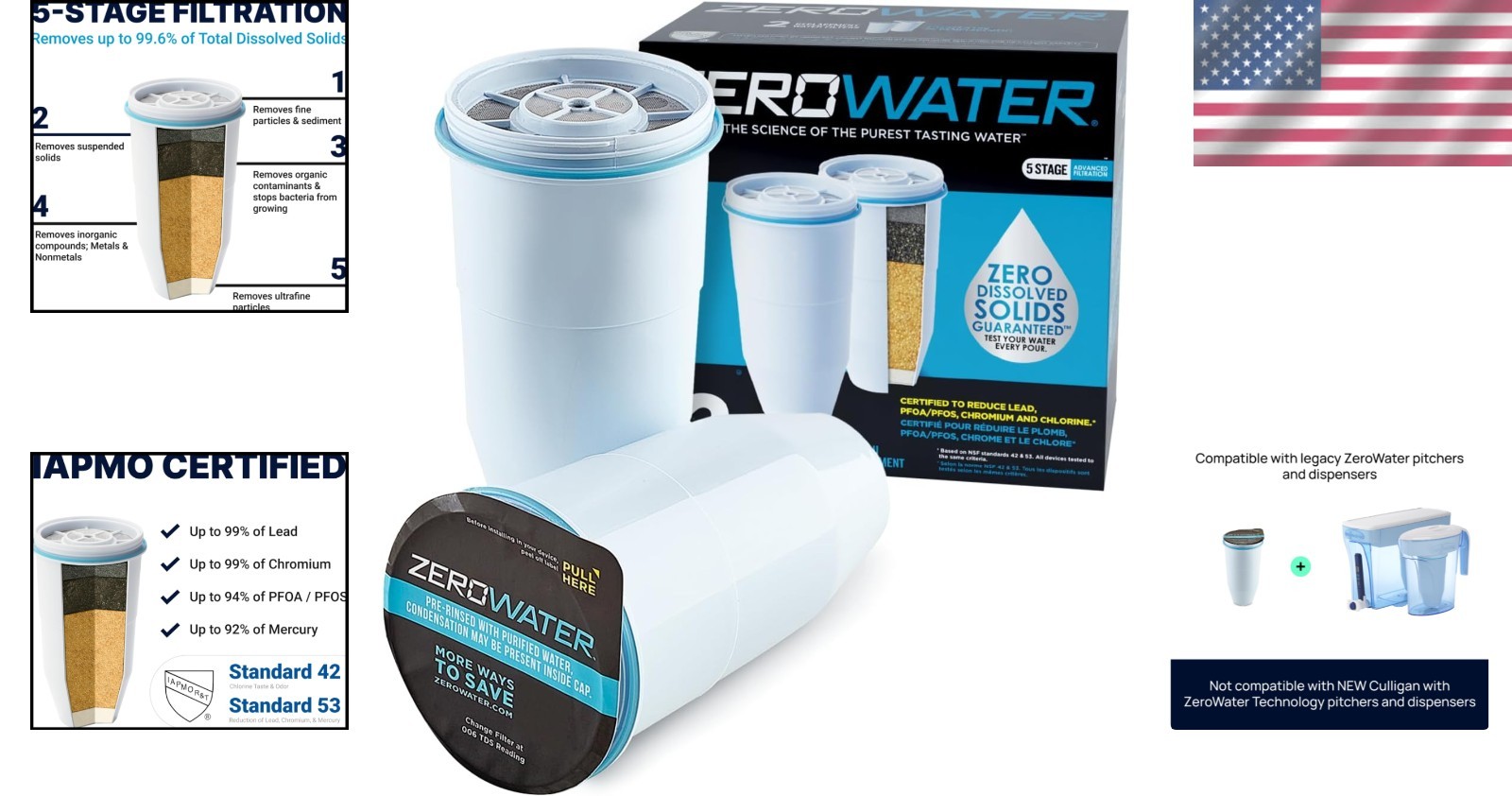 Advanced 5-Stage Water Filter Set – Two IAPMO Certified Filters for Clean Water