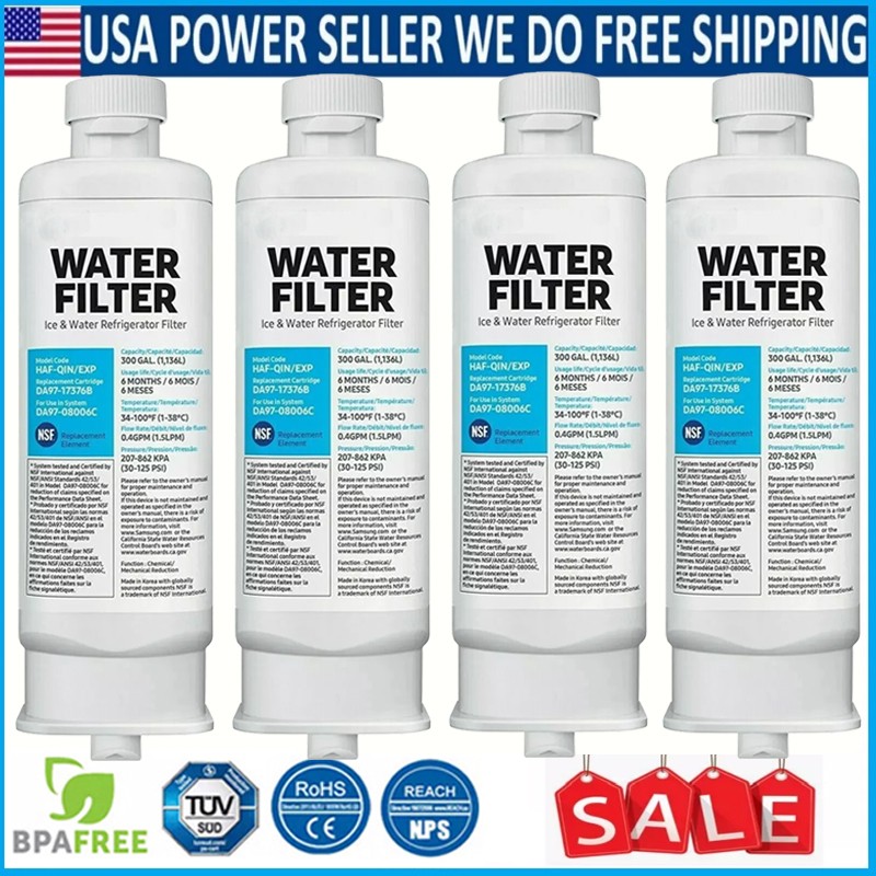 4pcs DA97-17376B DA97-08006C REFRIGERATOR Water Filter for SamSung HAF-QIN/EXP