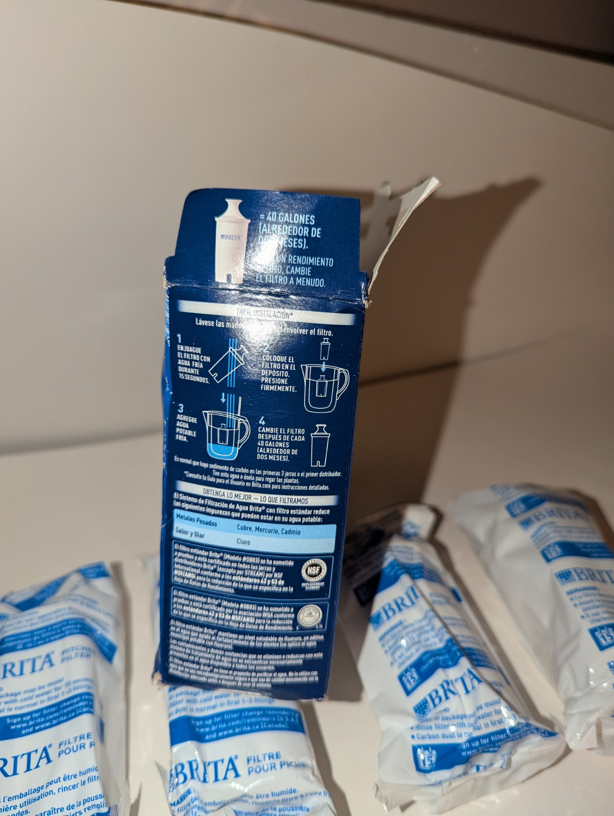 Brita Standard Replacement Water Filters for Pitchers and Dispensers 4 count NEW