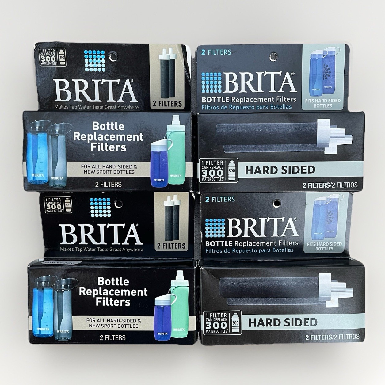 Brita Bottle 4 Packs Of 2 Replacement Filters Fits Hard Sided & Sport Bottle NEW