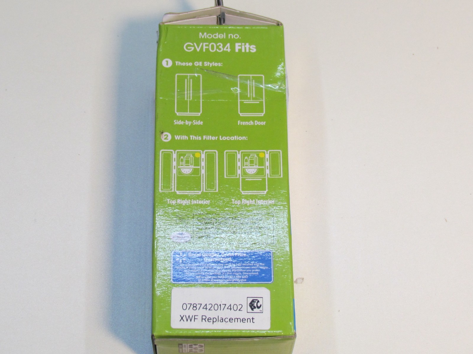 Great Value Refrigerator Filter Model GVF034 fits GE Side By Side Or French Door