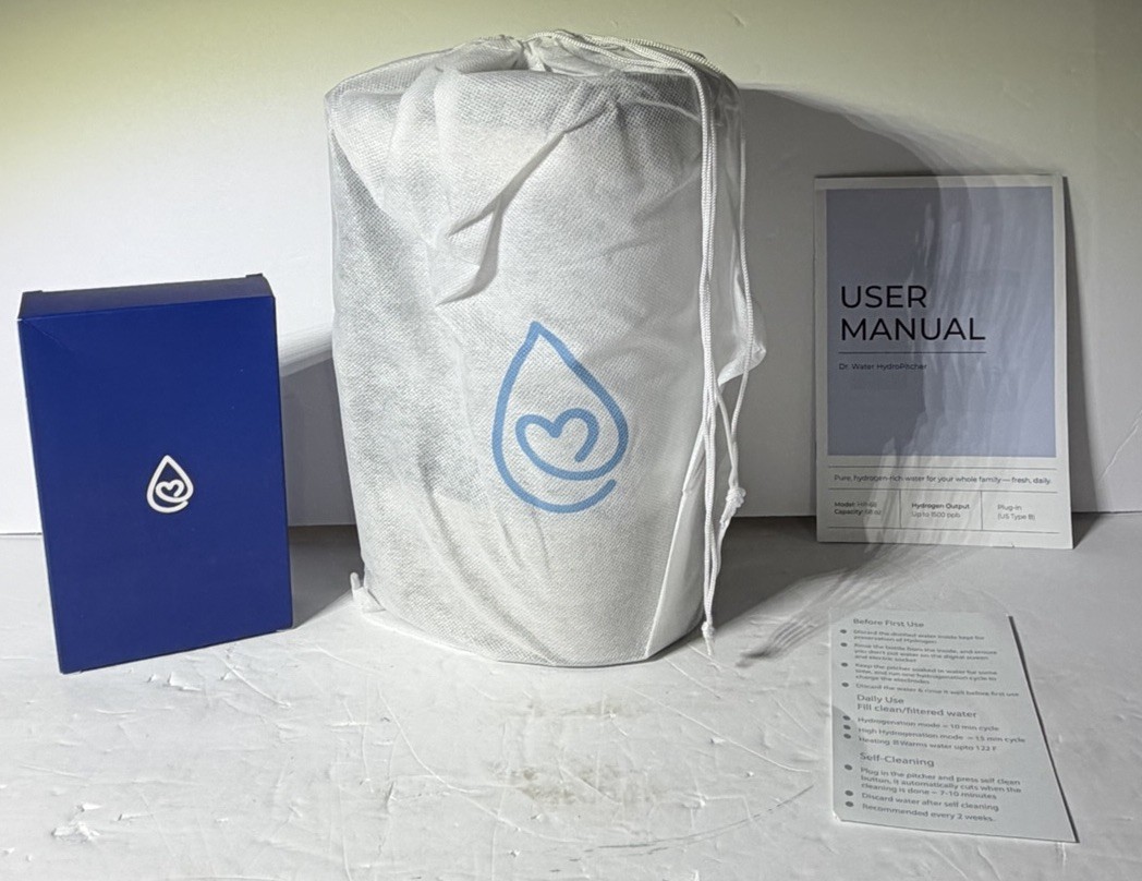 Dr. Water HydroPitcher Hydrogen Water Generator HP-68 BPA-Free 68 oz *OPEN BOX*
