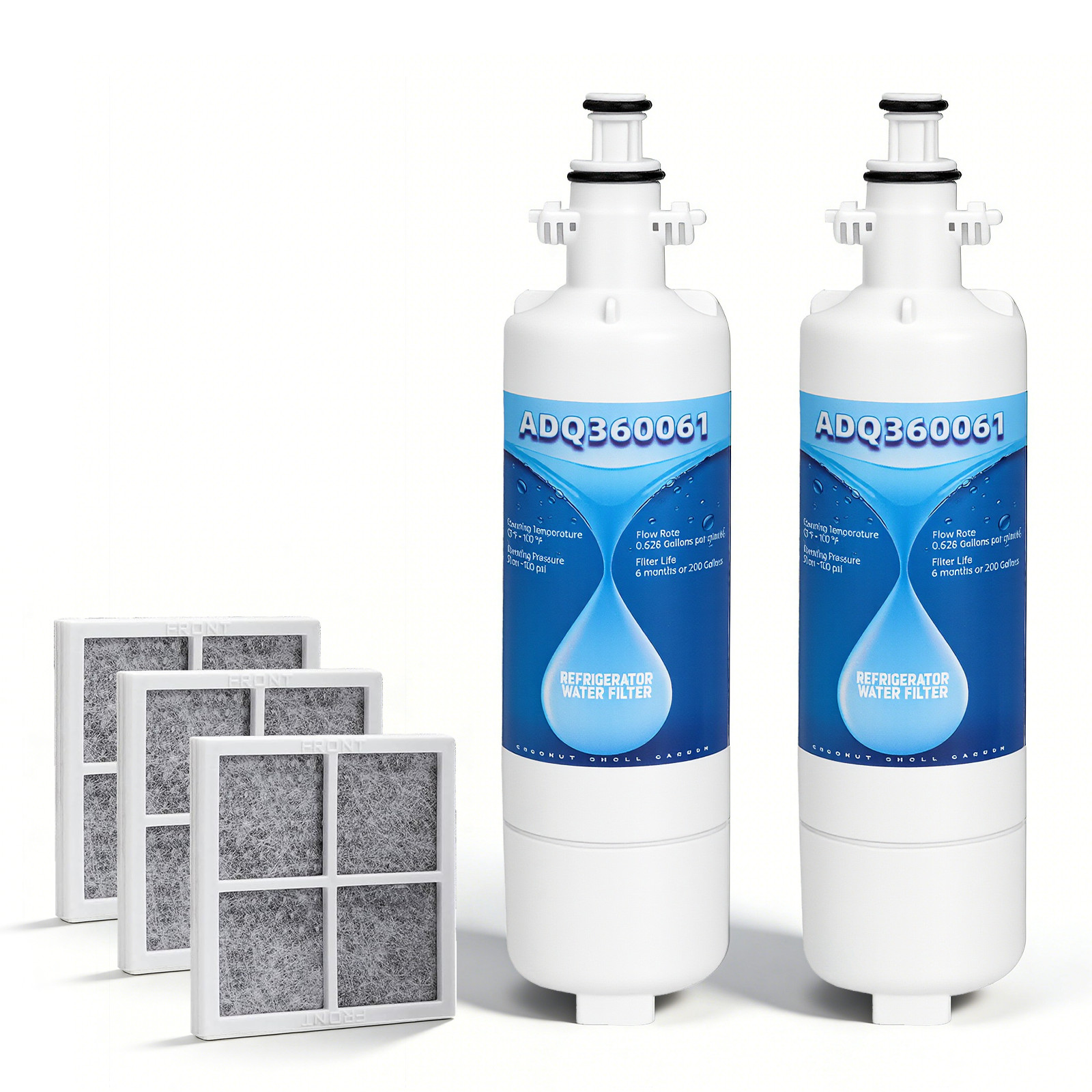 ADQ36006101-2andLT120F-3 Replacement for LG LT700P Refrigerator Water Filter