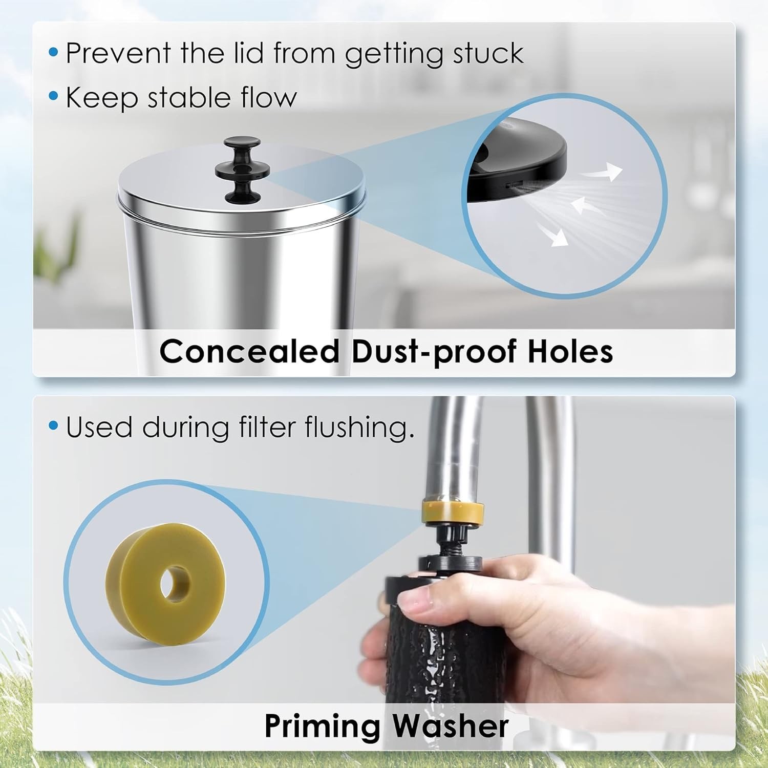 Waterdrop Gravity-fed Water Filter System,Reduces Lead and up to 99% of Chlorine