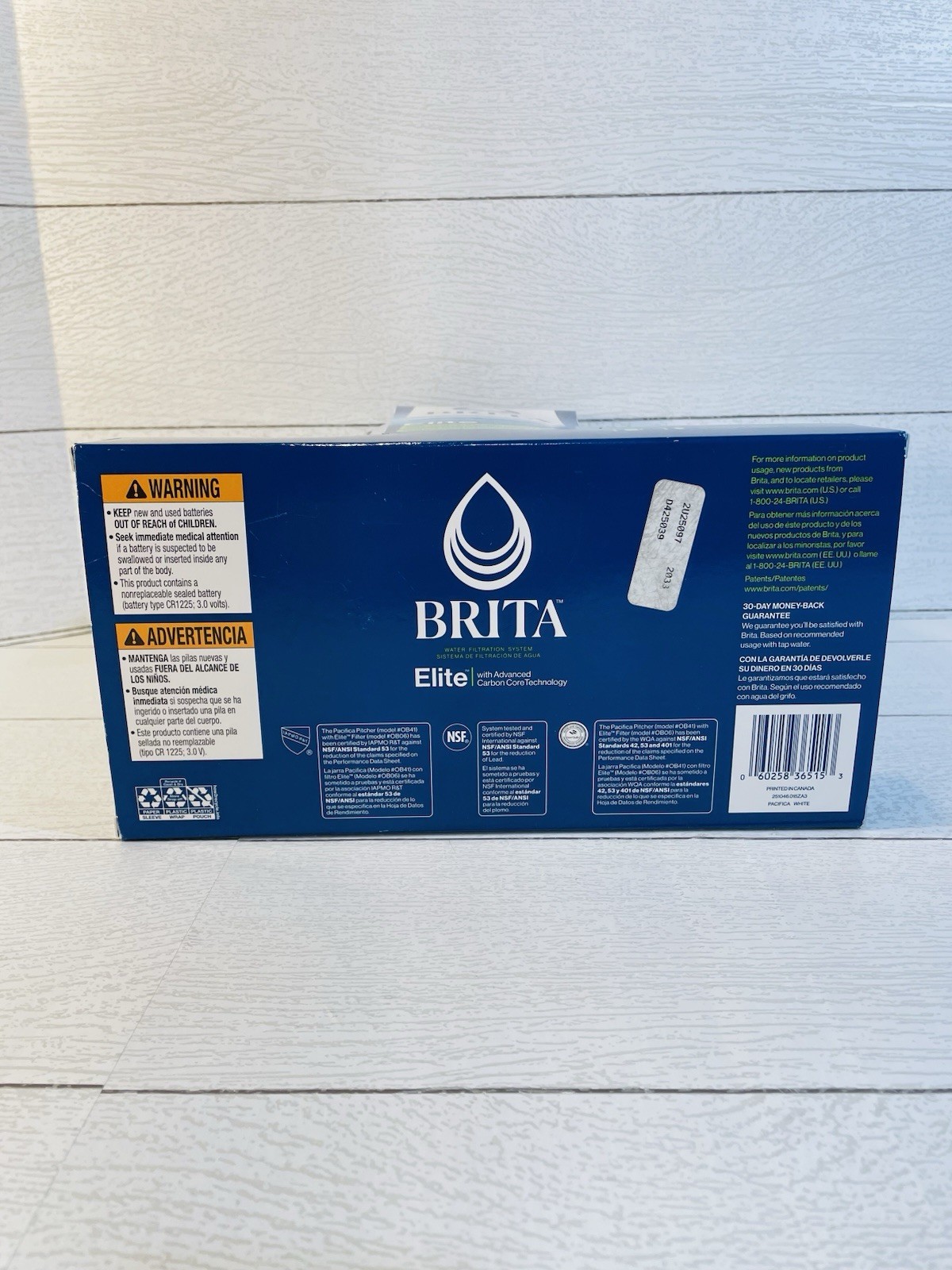 Brita Large 10 Cup Water Filter Pitcher W/ Brita Elite Filter White NEW SEALED