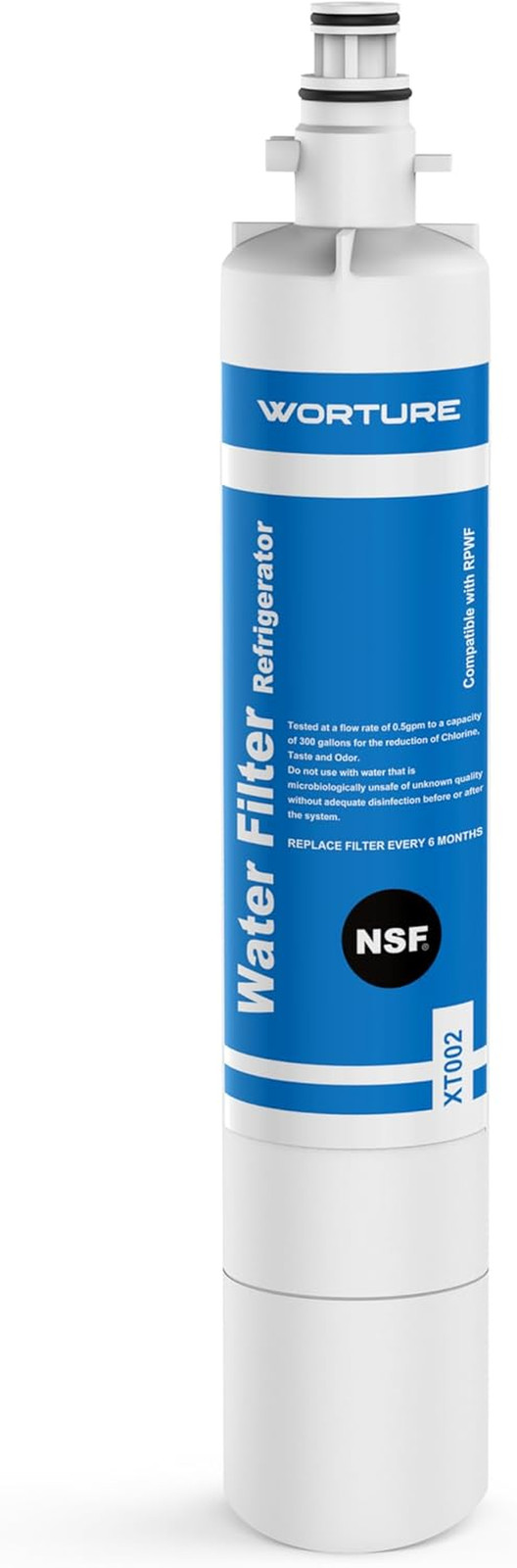 NSF 42 Certified Refrigerator Water Filter Replacement GE Fridges RPWF, NO CHIP