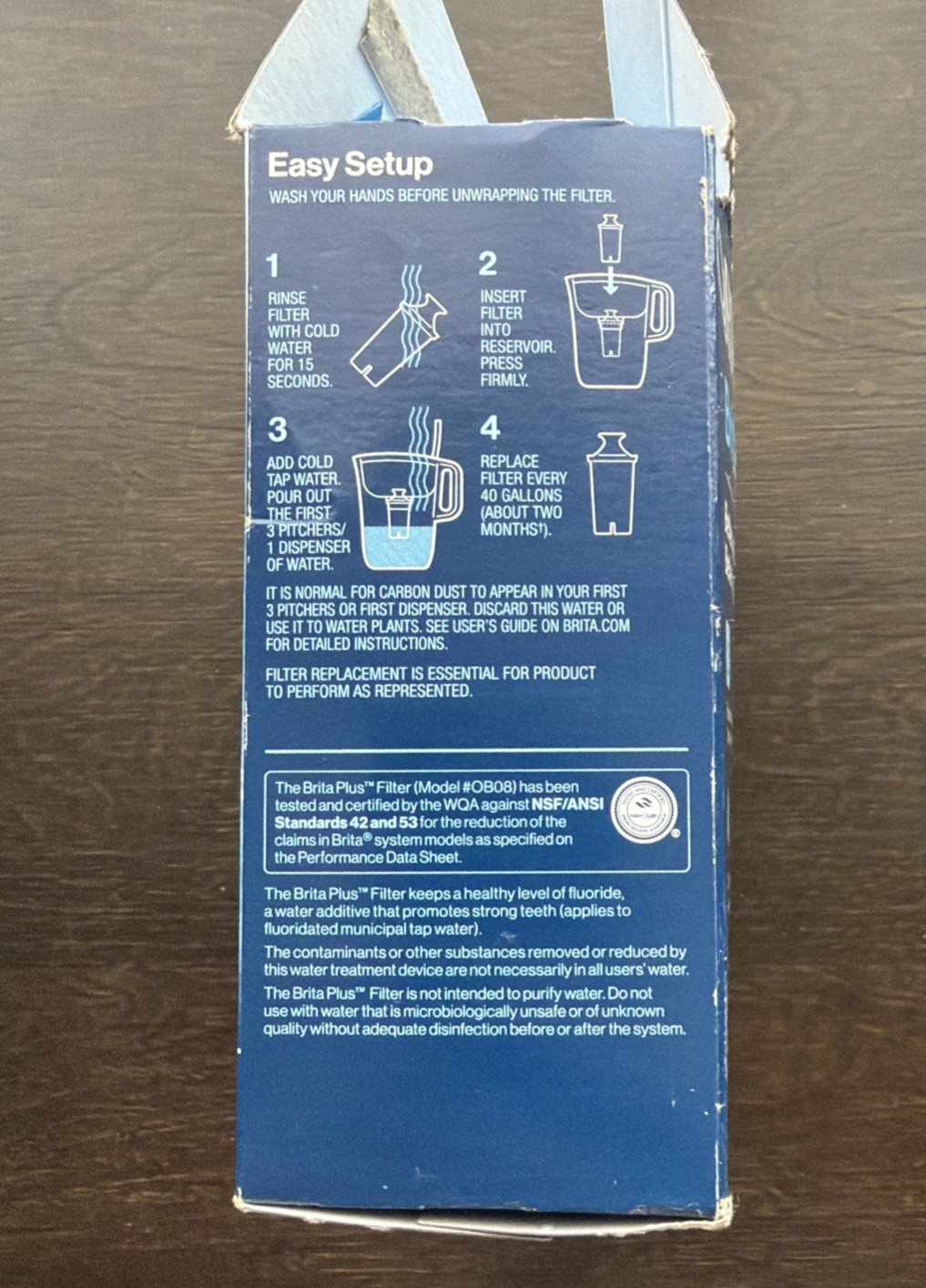 Brita Plus High-Density Filters 4 Pack Model OB08 Sealed Packs