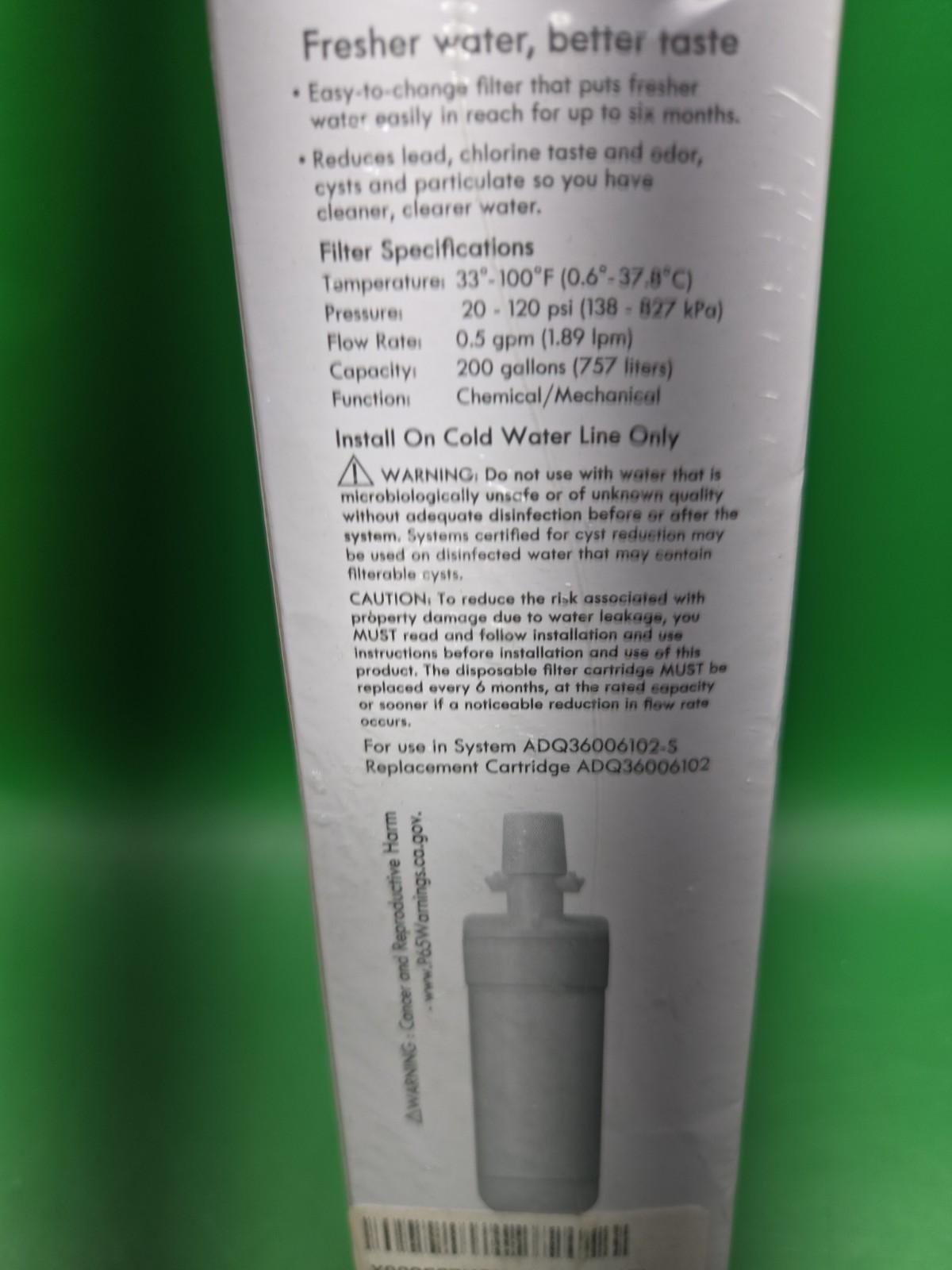 46 – 9690 -,KENMORE -LG – CLEAR -REPLACEMENT REFRIDGERATOR FILTER