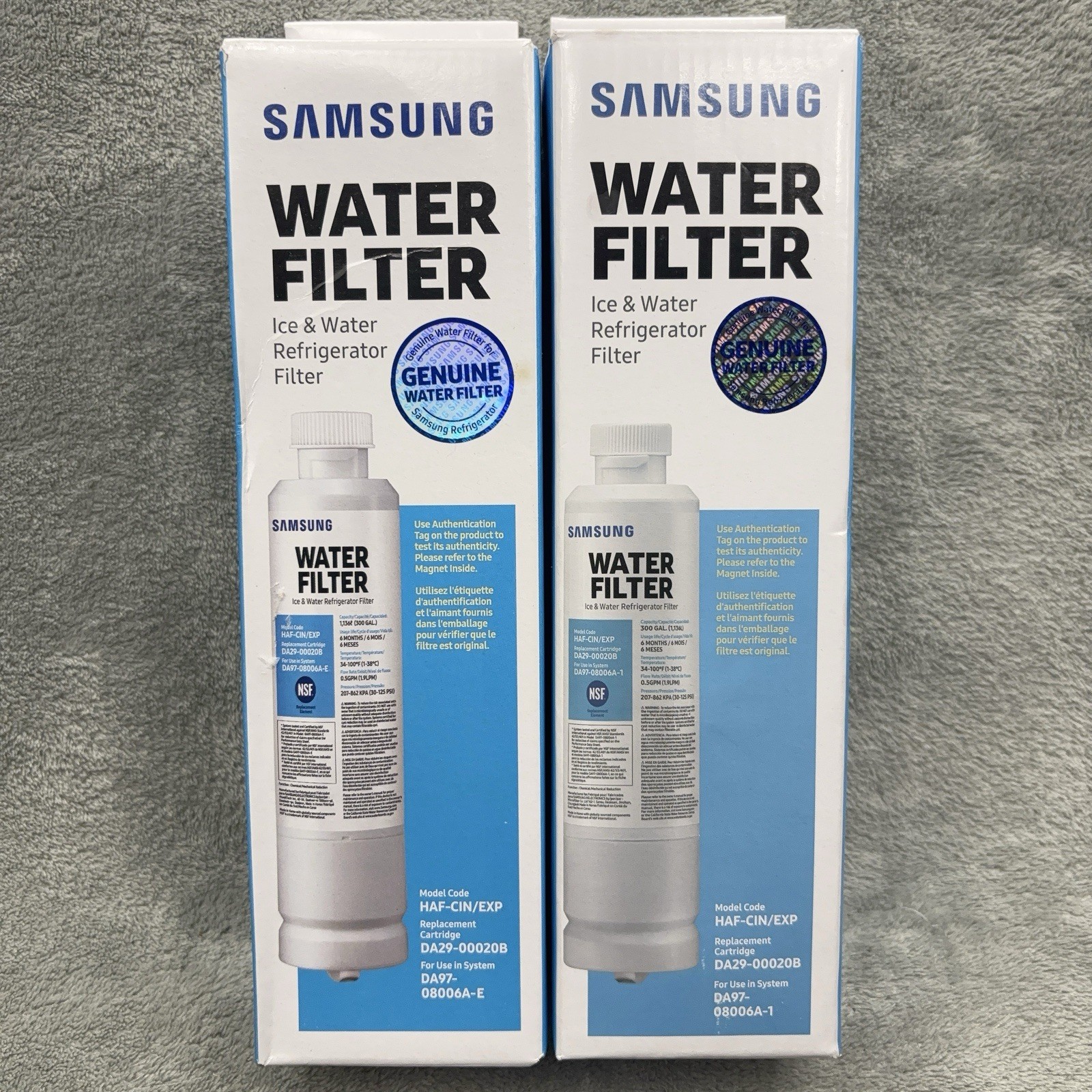 Samsung Refrigerator Water Filter Cartridge HAF-CIN/EXP DA29-00020B Lot of 2