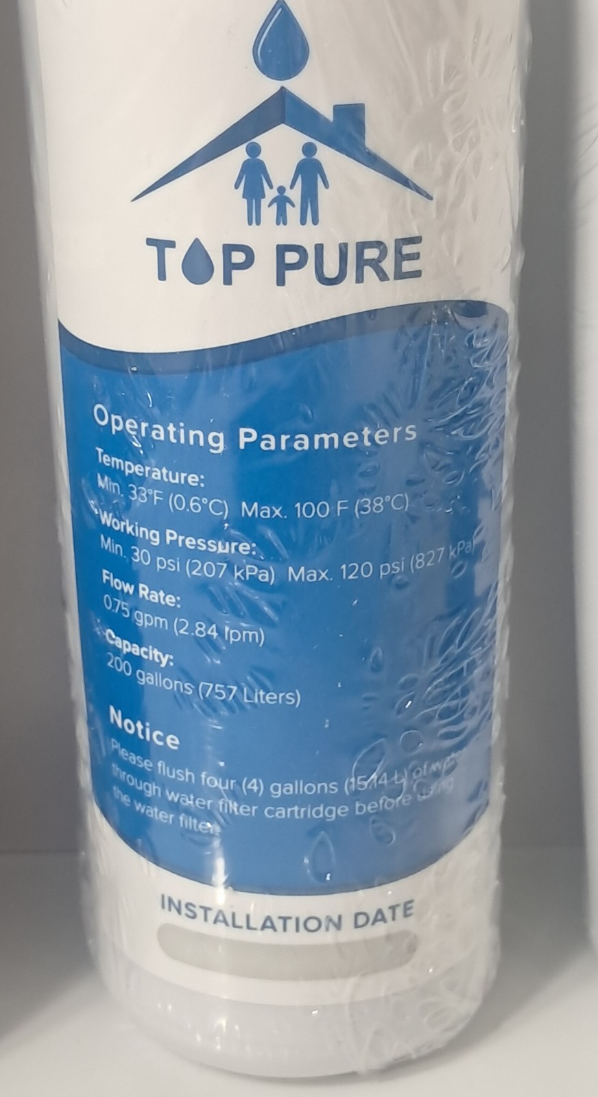 Top Pure Refrigerator Water Filter 1 Two Count Compatible Replacement