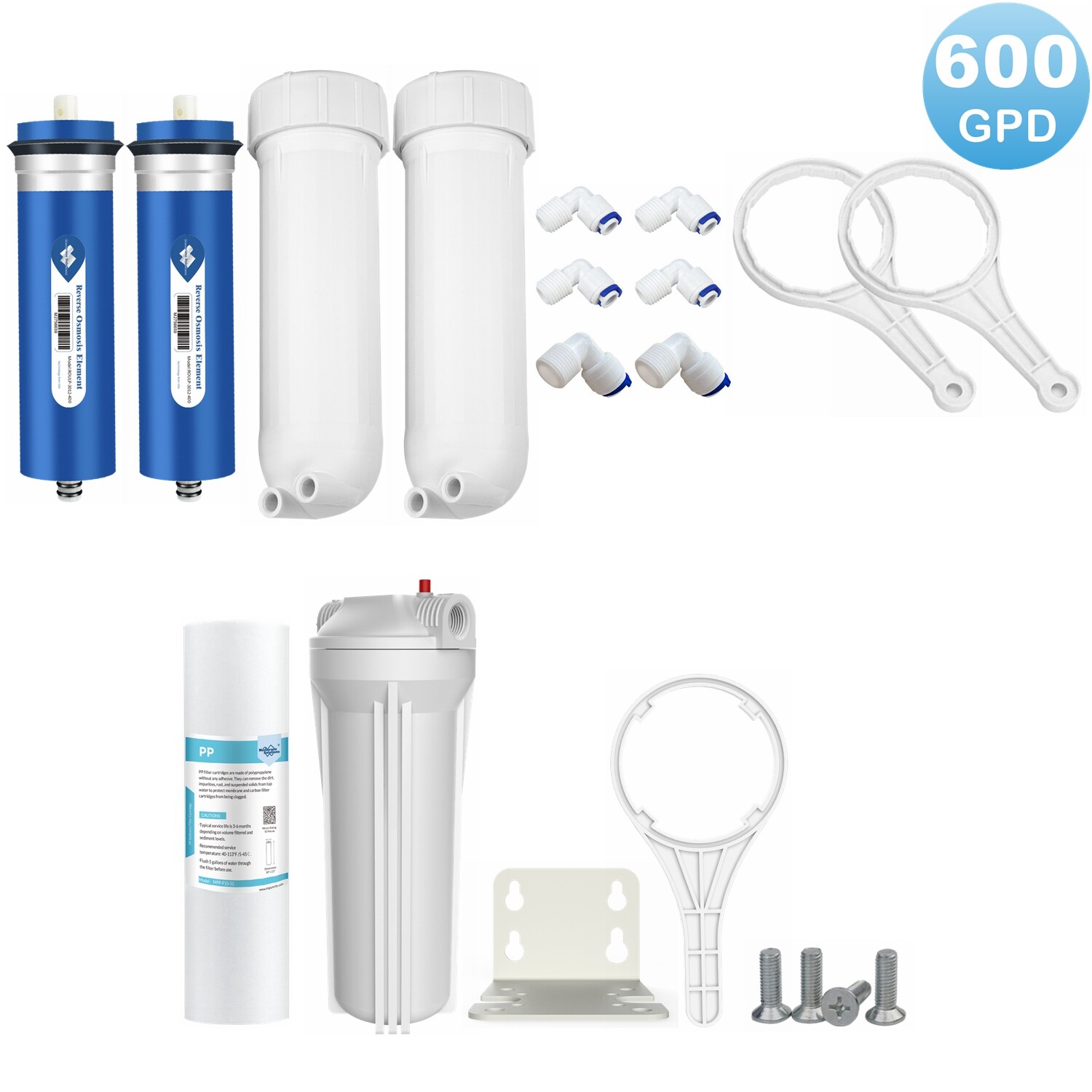 600 GPD RO Membrane Maple Syrup Reverse Osmosis Filtration System Cartridges Set