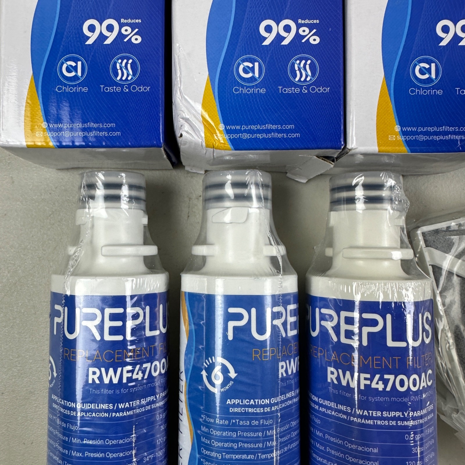 3 PACK PUREPLUS ADQ747935 LG LT1000 Kenmore Elite 9980 Water Filter RWF4700AC
