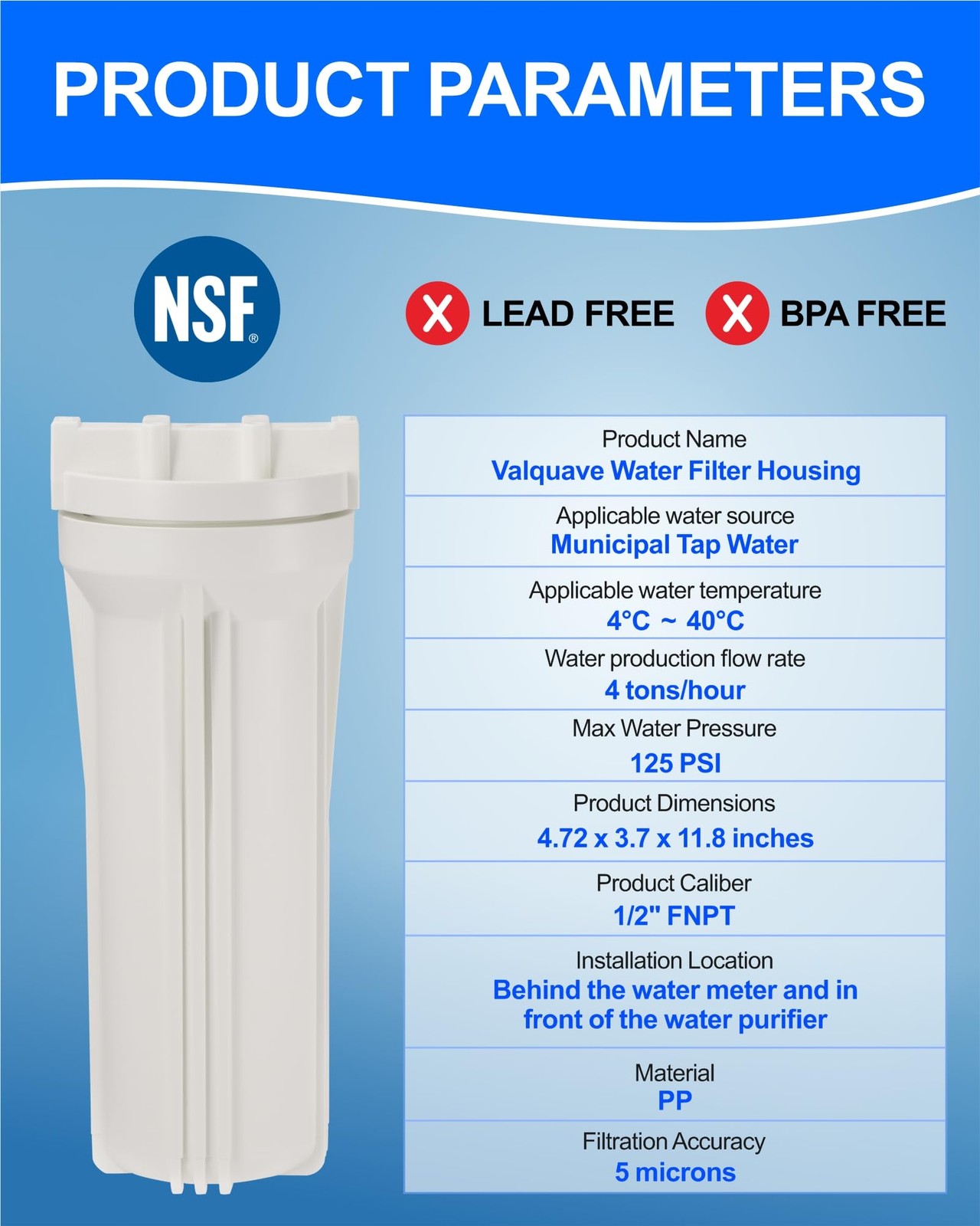 Under Sink Water Filtration System, NSF Certified Single Stage 10 x 2.5 Inch …