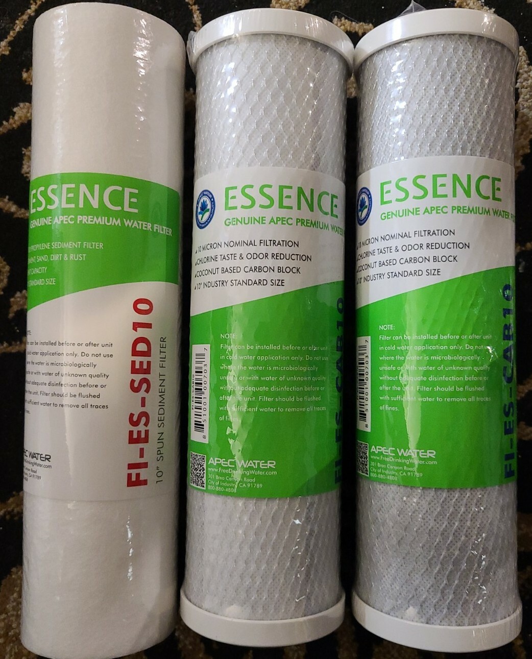 APEC Stages 1,2, & 3 Replacement Filters for Reverse Osmosis System – Set-ES