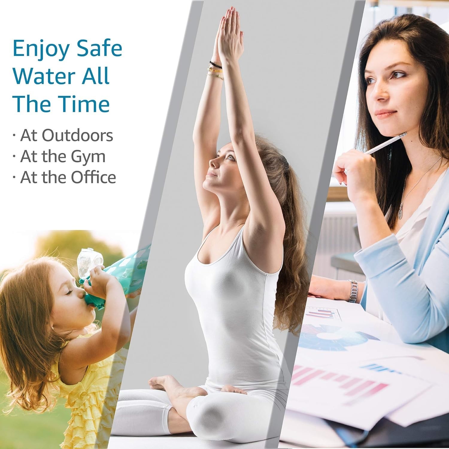 AQUA CREST BB02 Bottle Water Filter, Replacement for Brita®, 2 Count