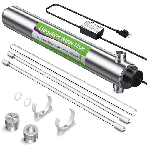 12GPM UV Water Filter System for Whole House + Extra Bulb, 120V 55W