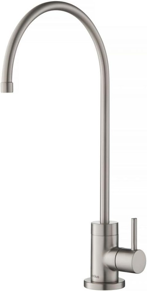 Contemporary 12-Inch Lead-Free Water Filter Faucet in Spot-Free Stainless Steel