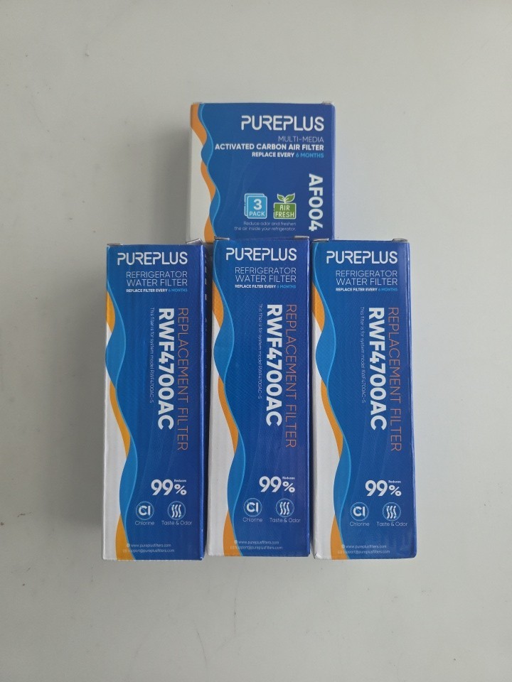 3pk Pureplus RWF4700AC Refrigerator Water Filters & 3pk AF004 Air Filters – LOT