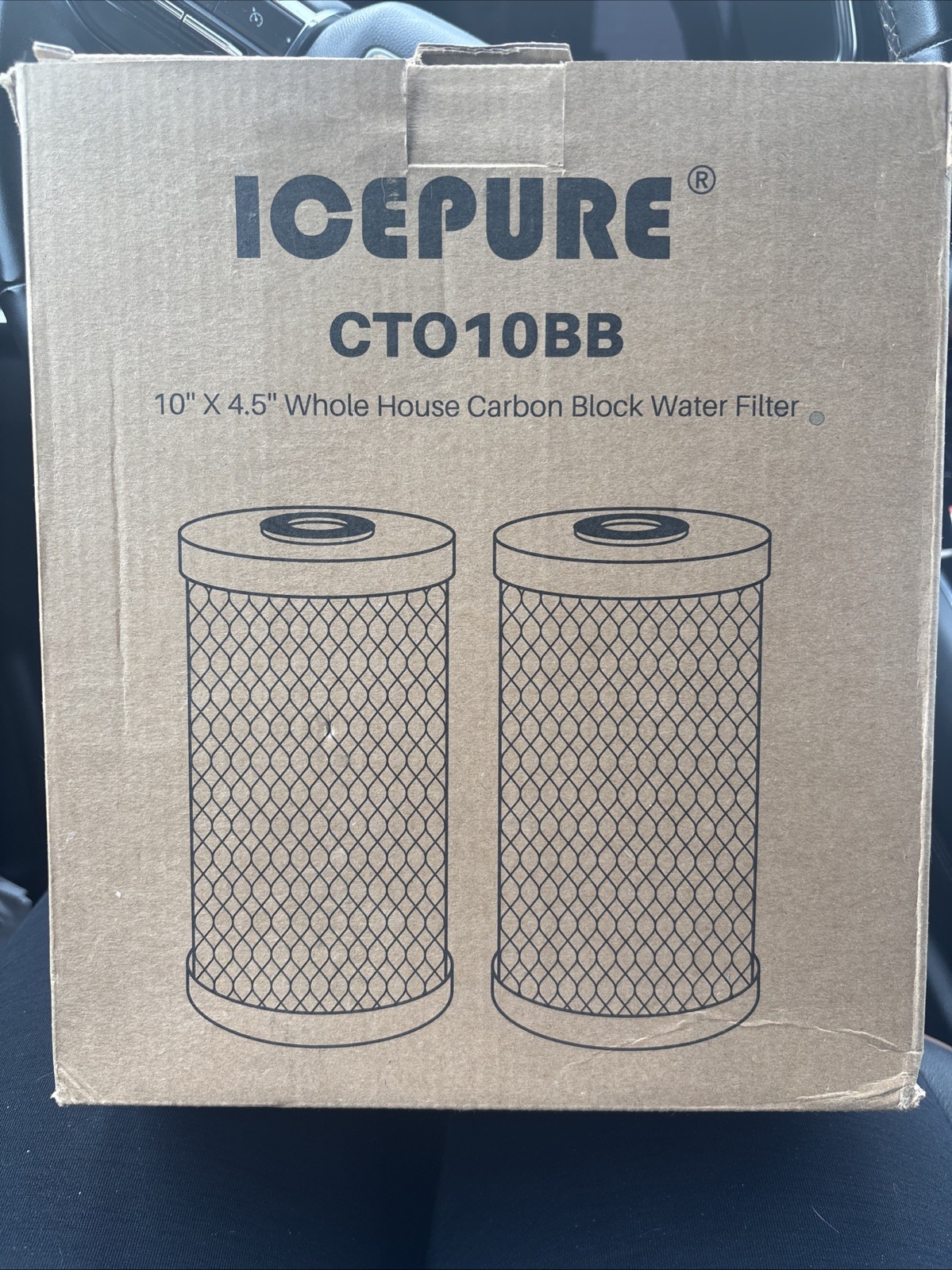🆕 2 Pureplus CTO10BB Sintering Carbon Water Filter Cartridge 5 Micron 10″ x 4.5