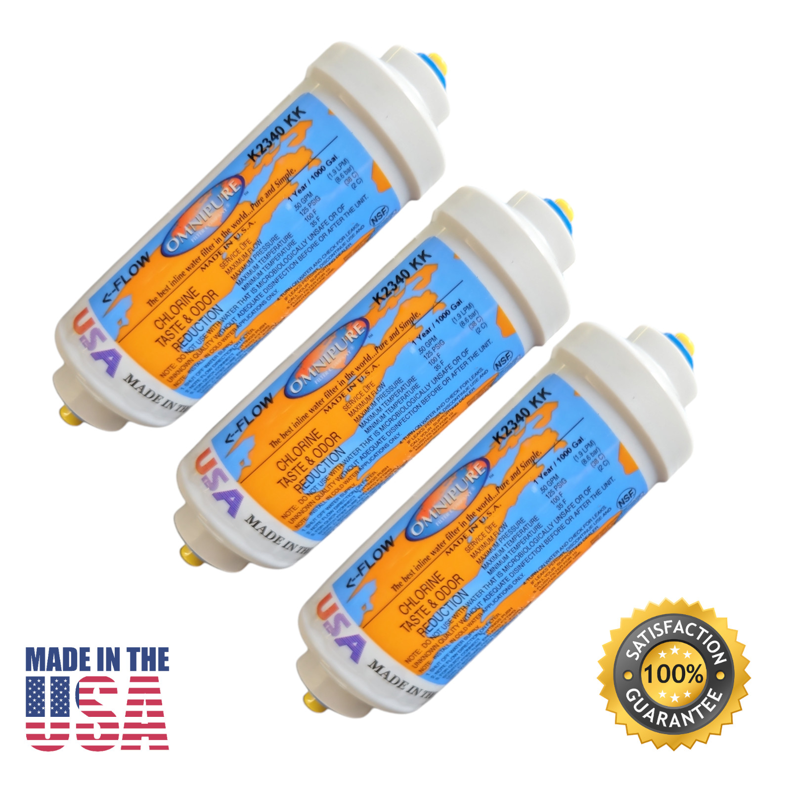 Omnipure K2340-KK Inline GAC 6″ x 2″ Postfilter 3/8 Tube
