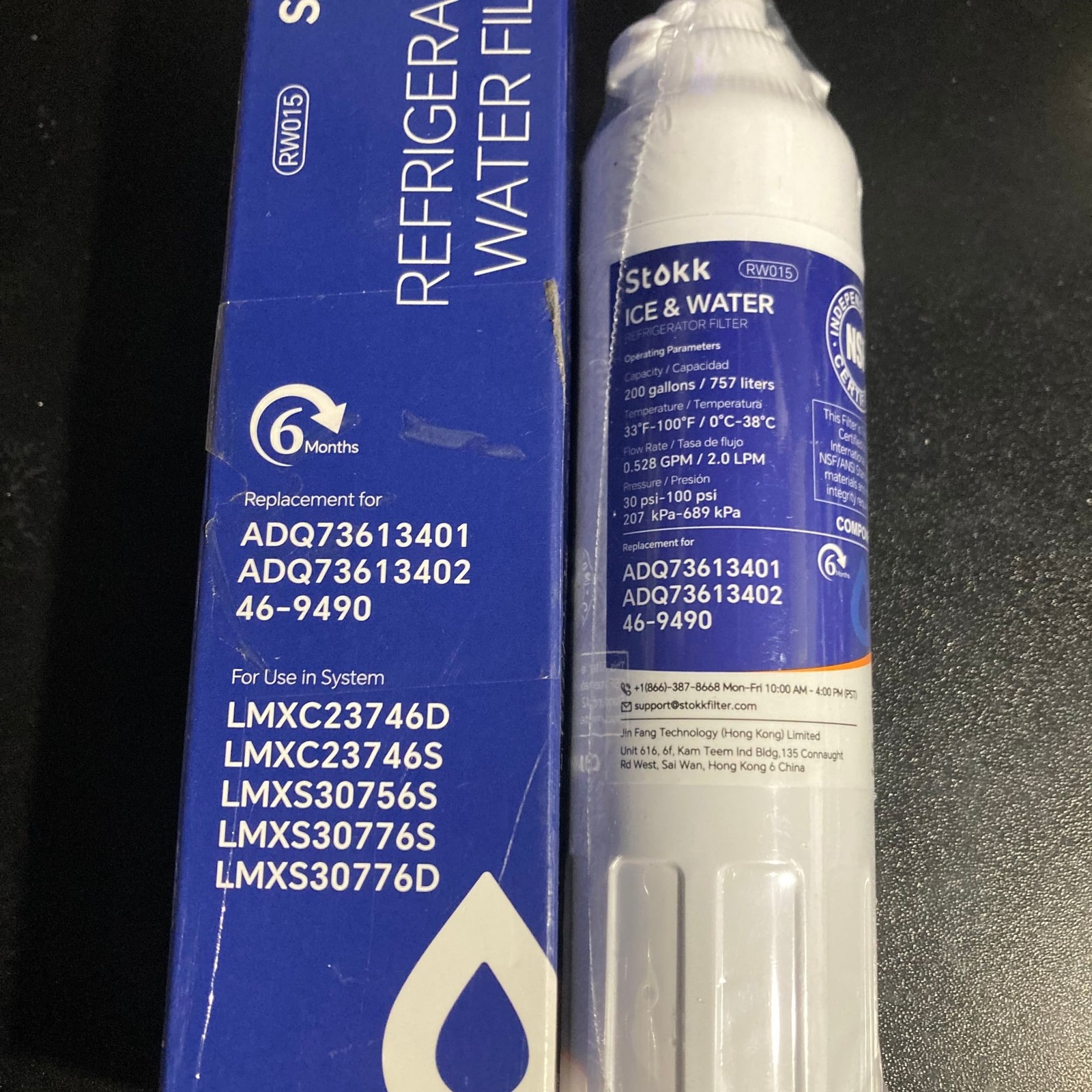 STOKK RW015 Refrigerator Water Filter Replacement ADQ73613401 46-9490 New