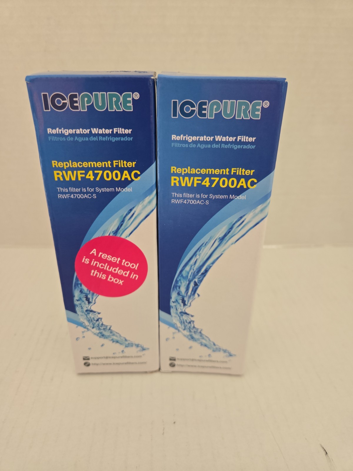 RWF4700AC Water Filter Fit for LT1000P, ADQ747935, LMXS28626D, LT1000PC 2PACK