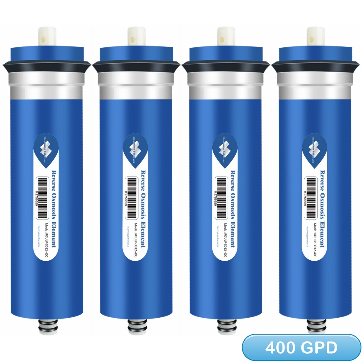 4 Pack 400 GPD Reverse Osmosis RO Membrane 3.0″ x 12″ Water Filter Replacement