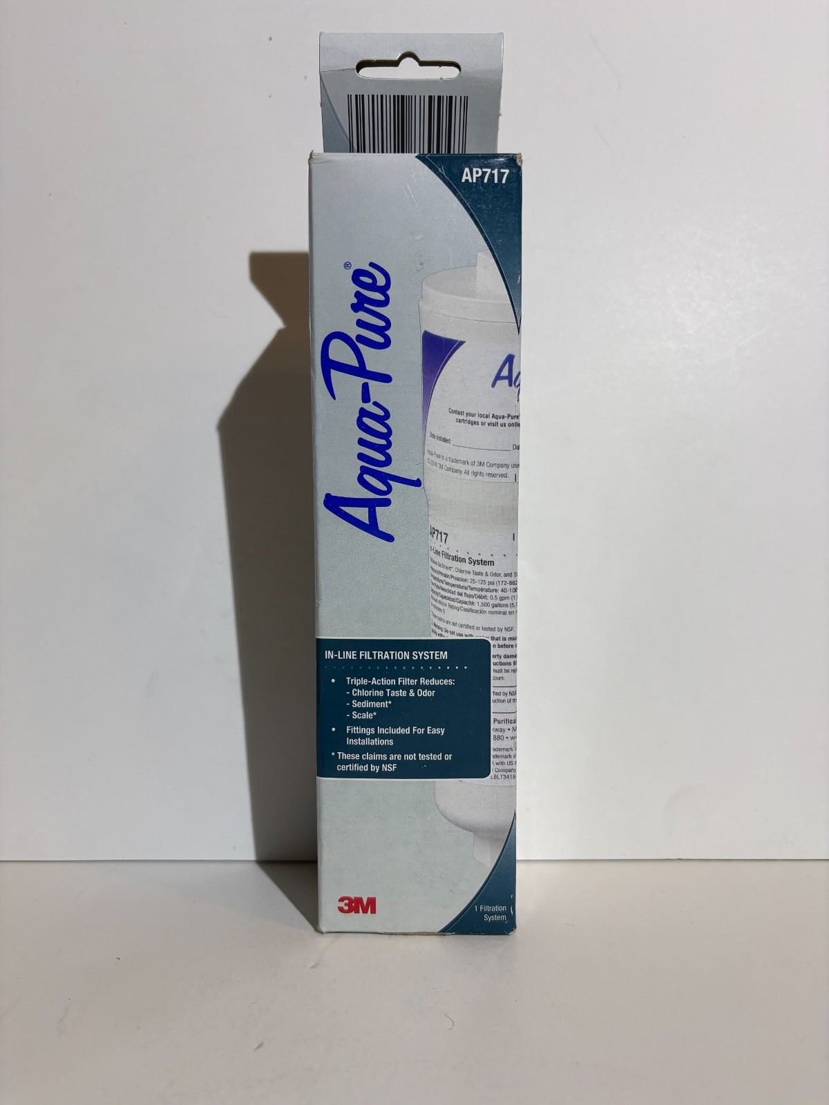 3M Aqua-Pure AP717 In-Line Water Filter, Chlorine, Sediment Removal, 1,500 gal
