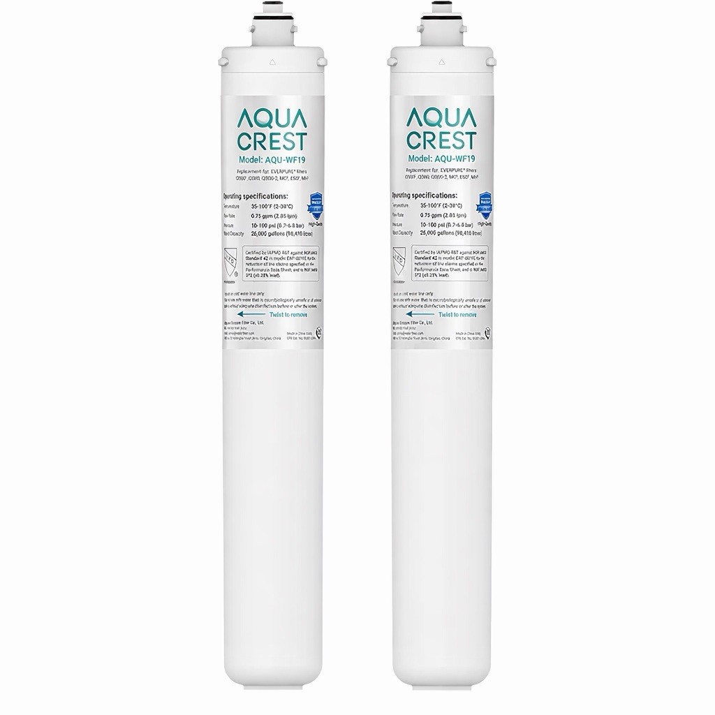 AQUA CREST I2000 2 Under Sink Water Filter Replacement for Everpure I2000 2 Pack