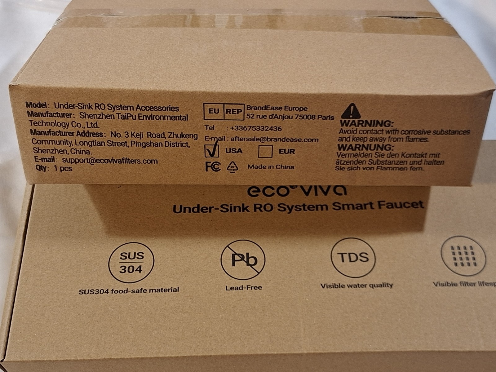 Ecoviva 1000GPD Under Sink Reverse Osmosis Water Filter Filtration System