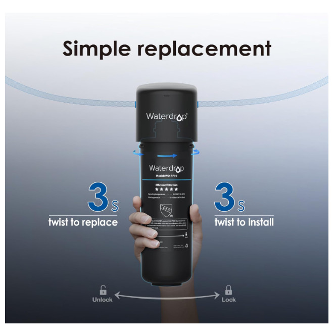 Waterdrop RF10 Replacement Filter Cartridge for 10UA/10UB Under Sink Water Filte