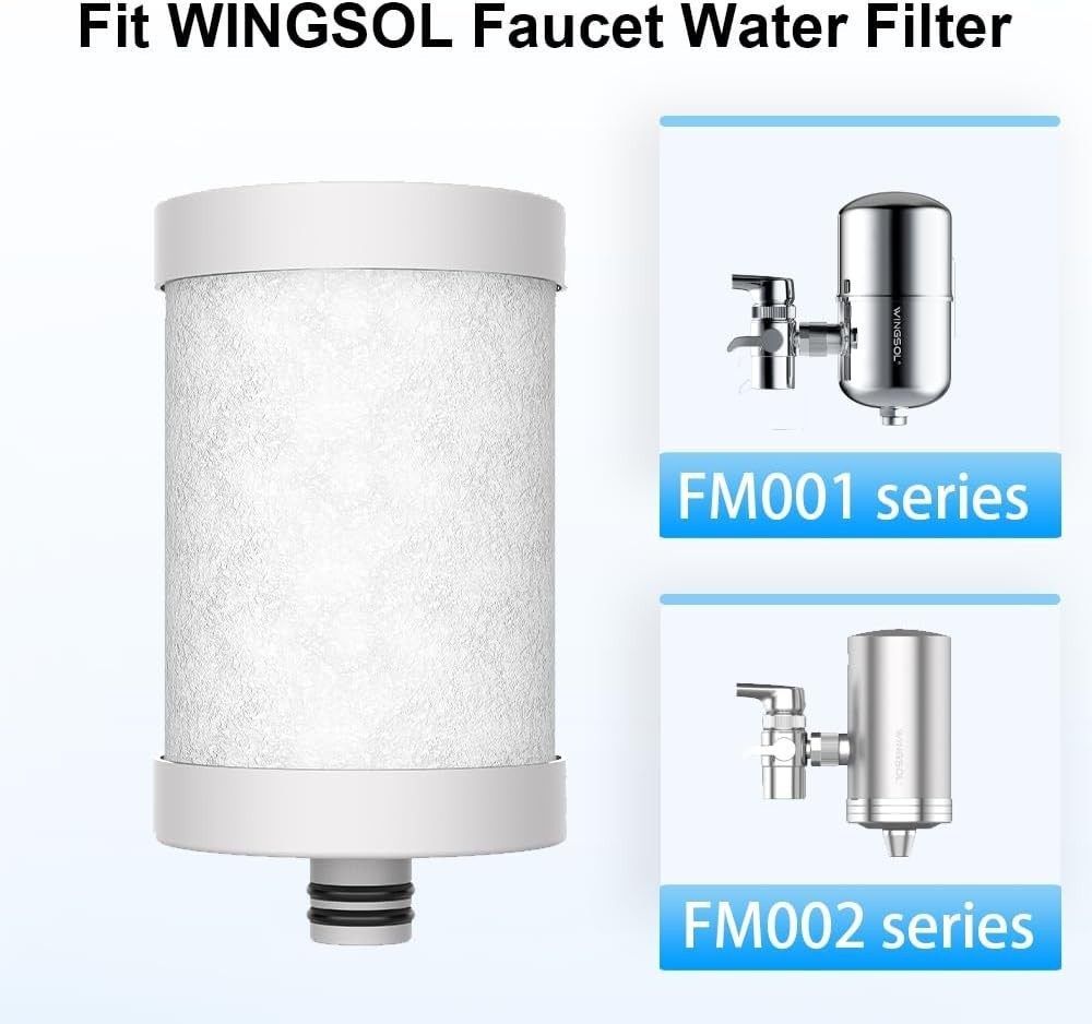 Long-Lasting Carbon Fiber Faucet Filter Cartridge – Compatible with WS-FM001/002