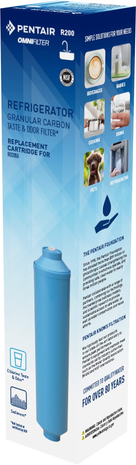 OMNIFilter R200 Inline Water Filter for 1 Count (Pack of 1), Blue