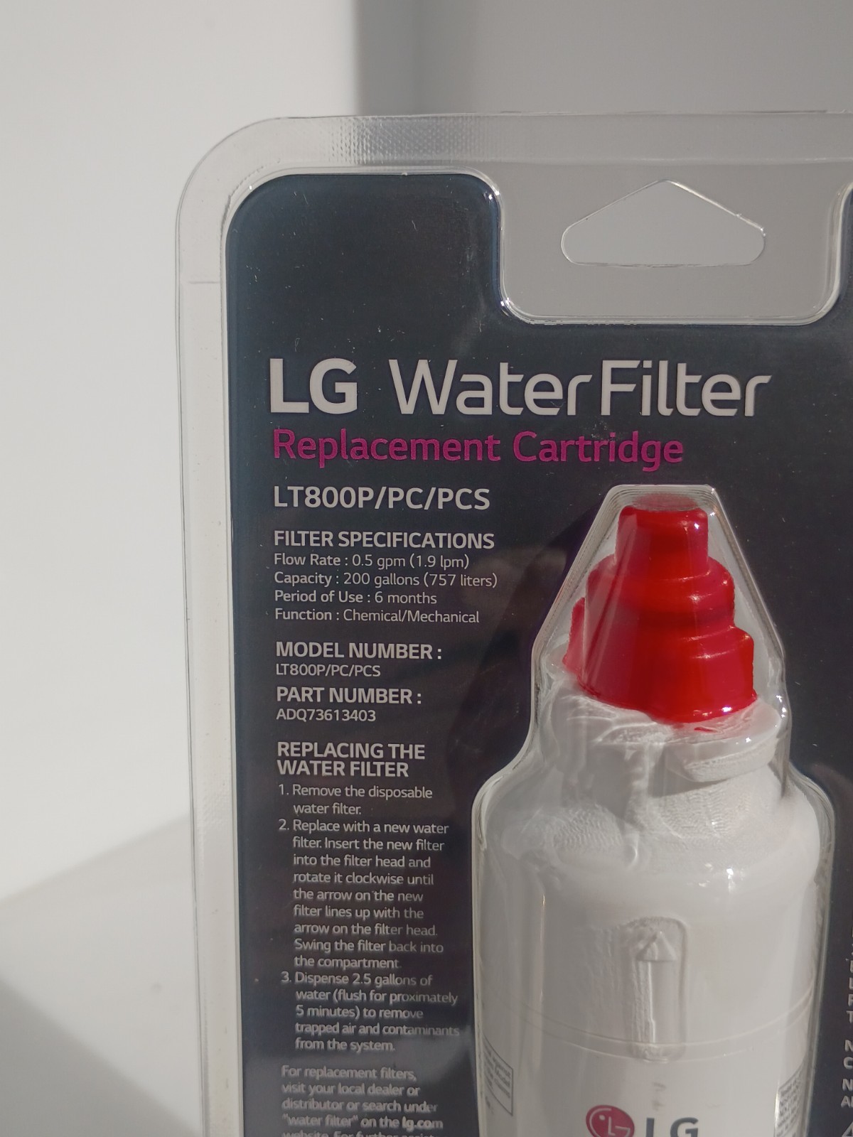 LG LT800P Refrigerator Water Filter ADQ73613403 NSF Certified Genuine OEM 6 Pack
