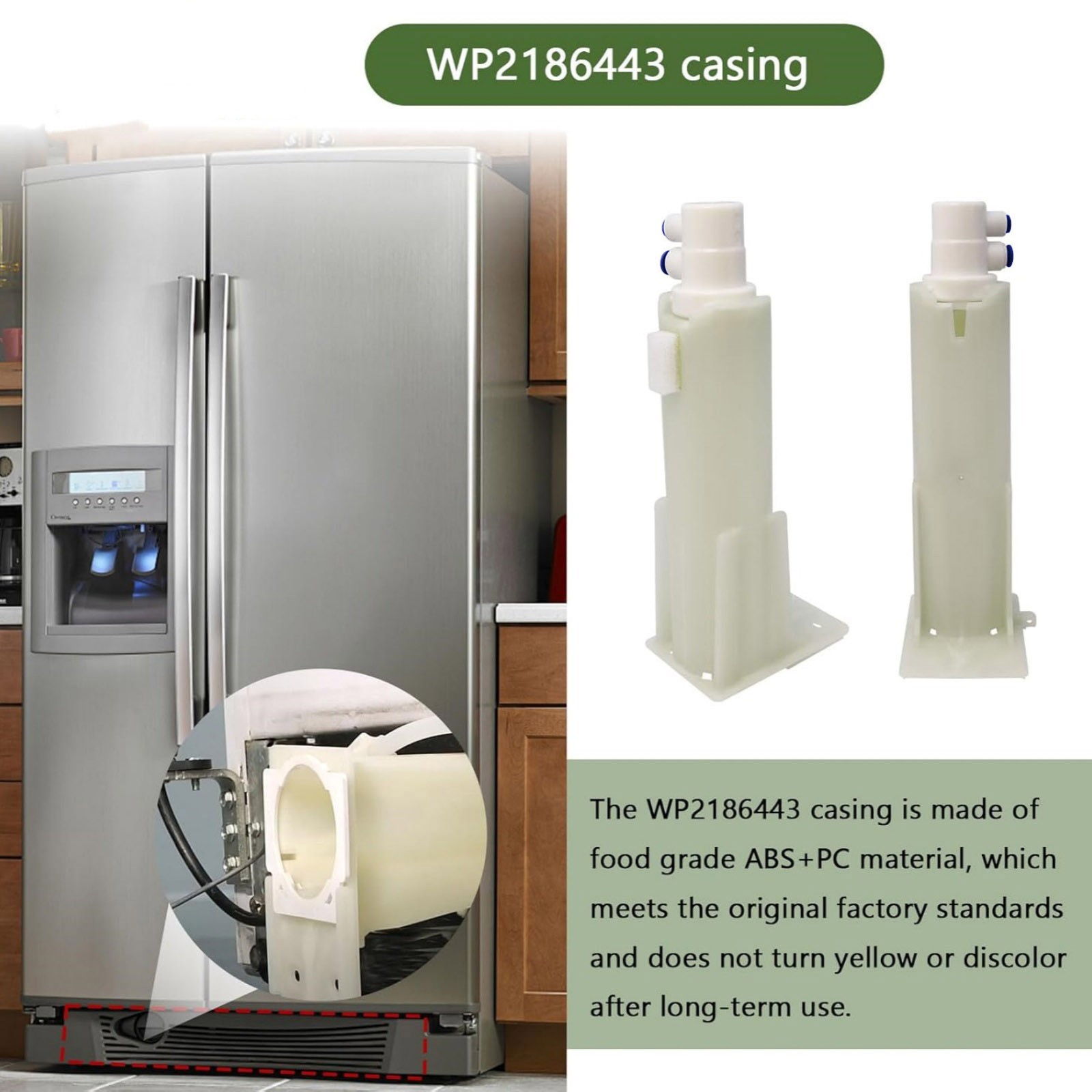 WP2186443 Refrigerator Water Filter Housing For Kenmore Water Filter Connector
