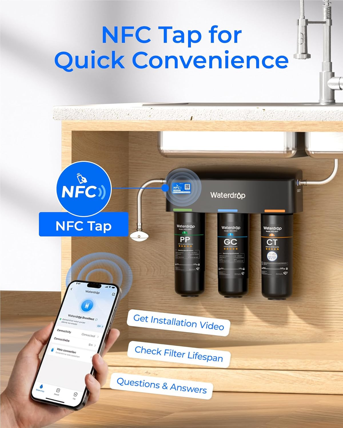 TSA 8 Layer under Sink Water Filter System, under Sink Water Filtration System,